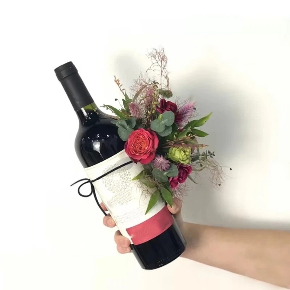 4PCS Wrist Corsage Foam Base Flower Plant Sponge Base Wine Bottle Decor