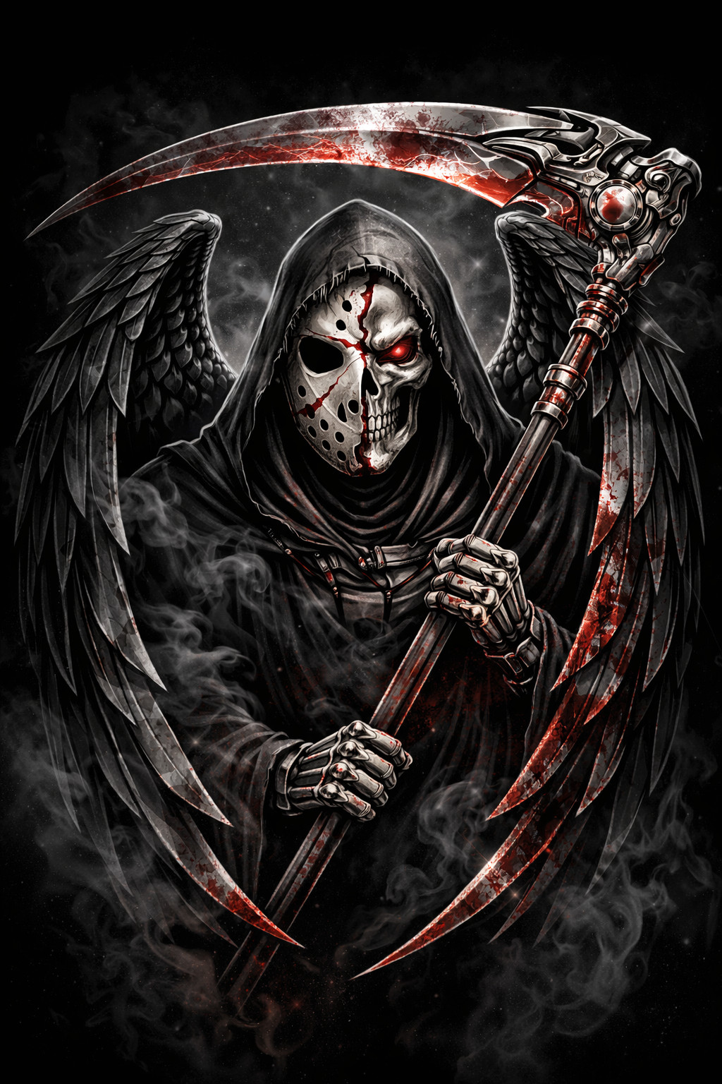 Grim Reaper Jason Vorhees Horror Mashup Vinyl Decal Sticker