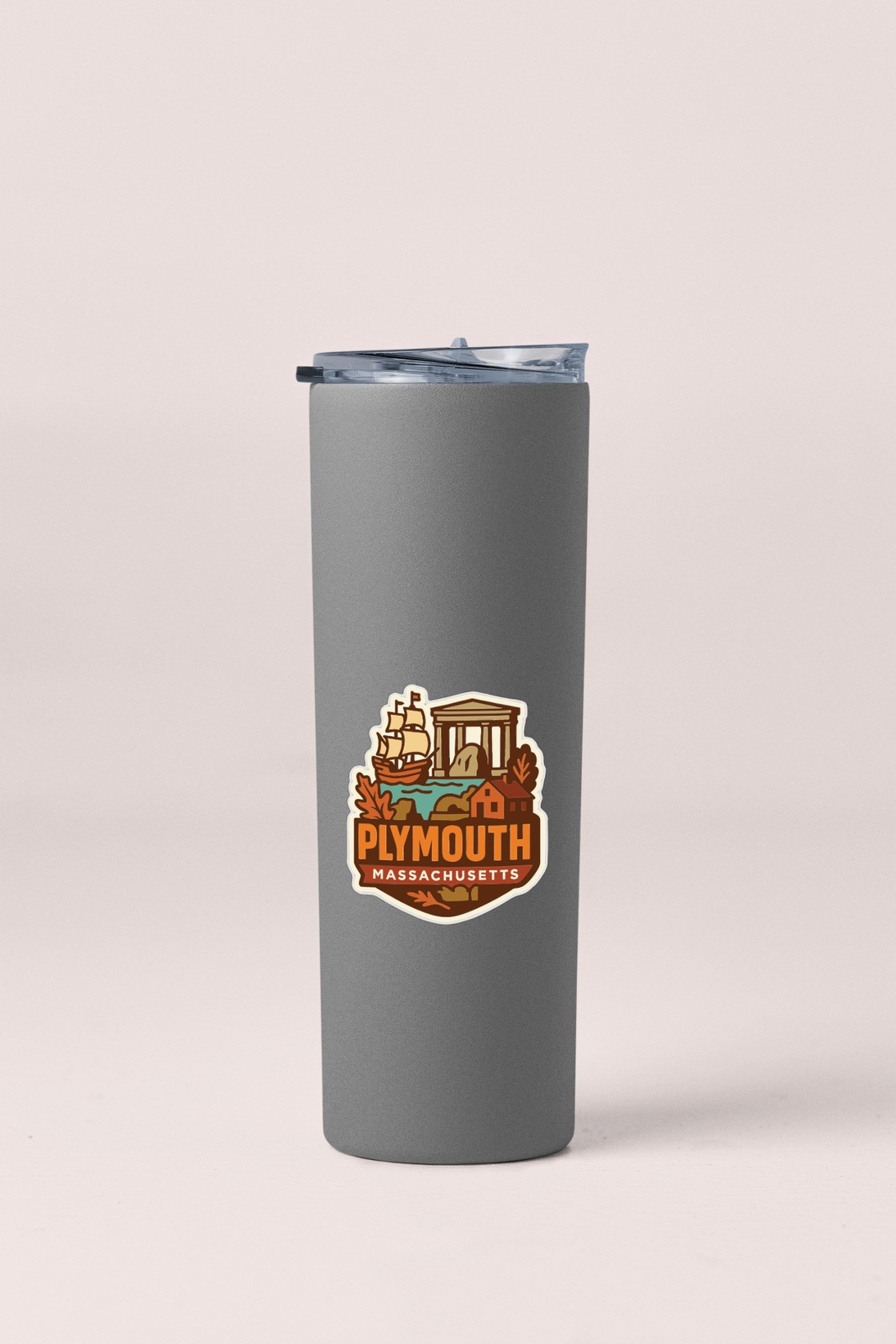 Plymouth Sticker Decal Vinyl Die-Cut City Skyline Landmark Design