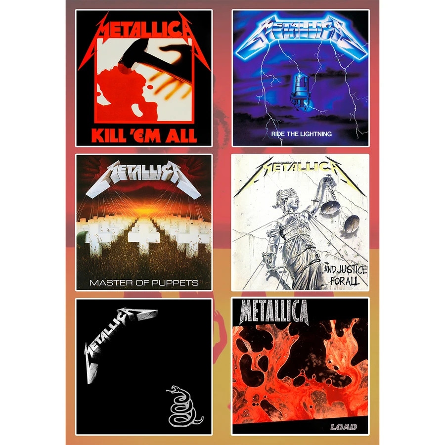 Metallica Sticker Pack Master of Puppets Kill Em All And Justice For All Reload