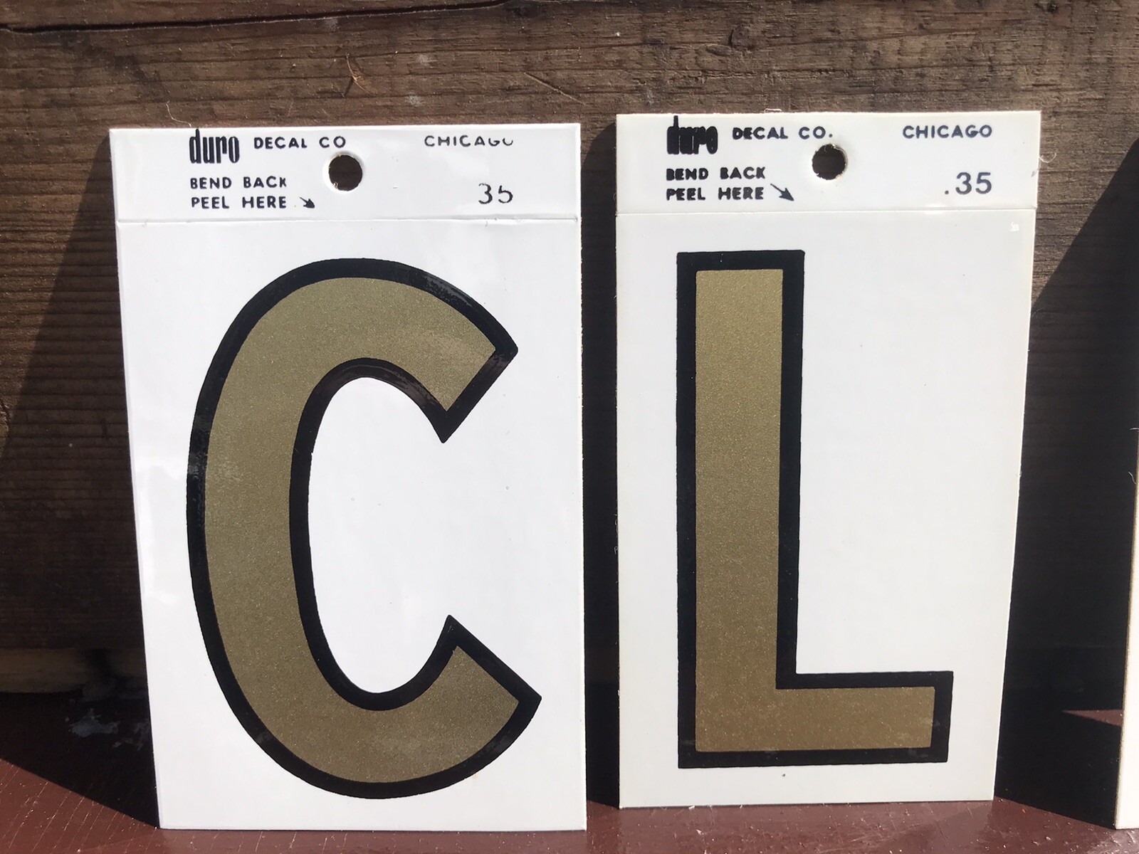Vintage Duro Decals Bend And Peel Group Of Four CLEO