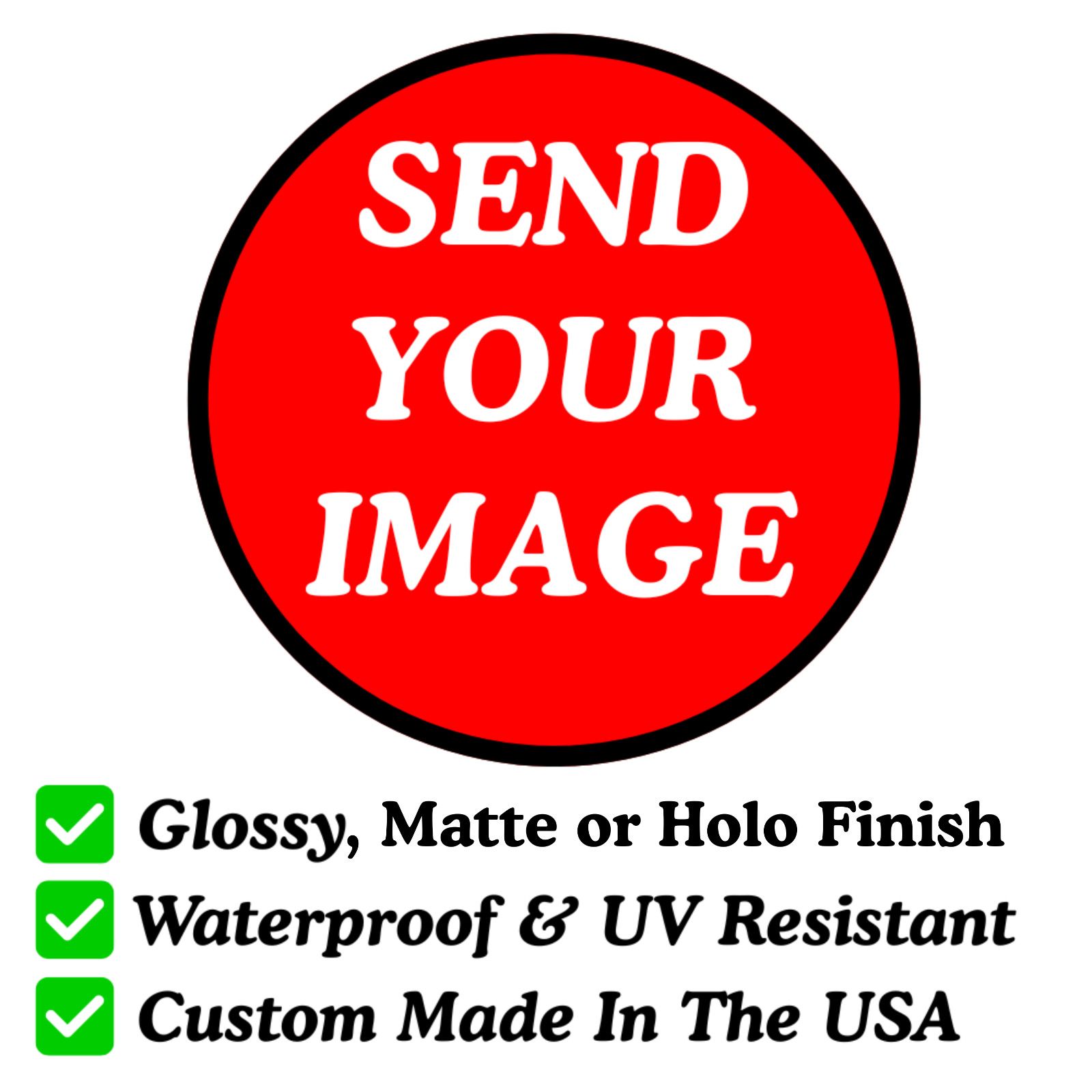 Custom Printed Stickers Vinyl Decals Waterproof Die Cut Matte Glossy Holo Logo