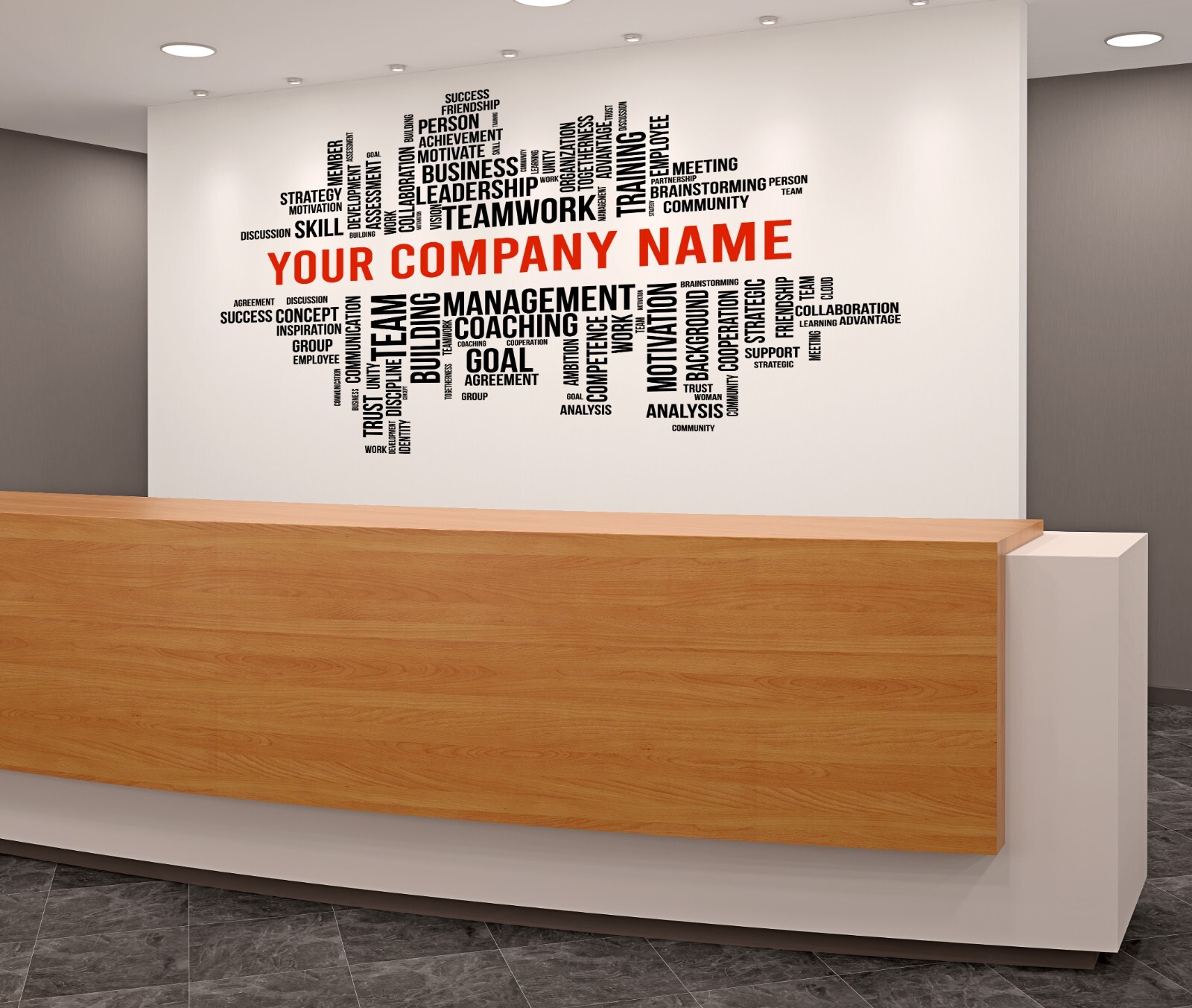 Big Customizable Office Wall Decal, Motivational, Inspirational Custom Art se227