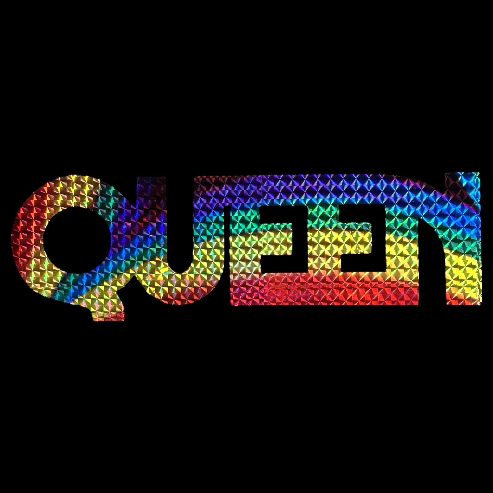 Vintage QUEEN Rainbow Prism Sticker Classic Rock Band Gay Interest LGBTQ Pride
