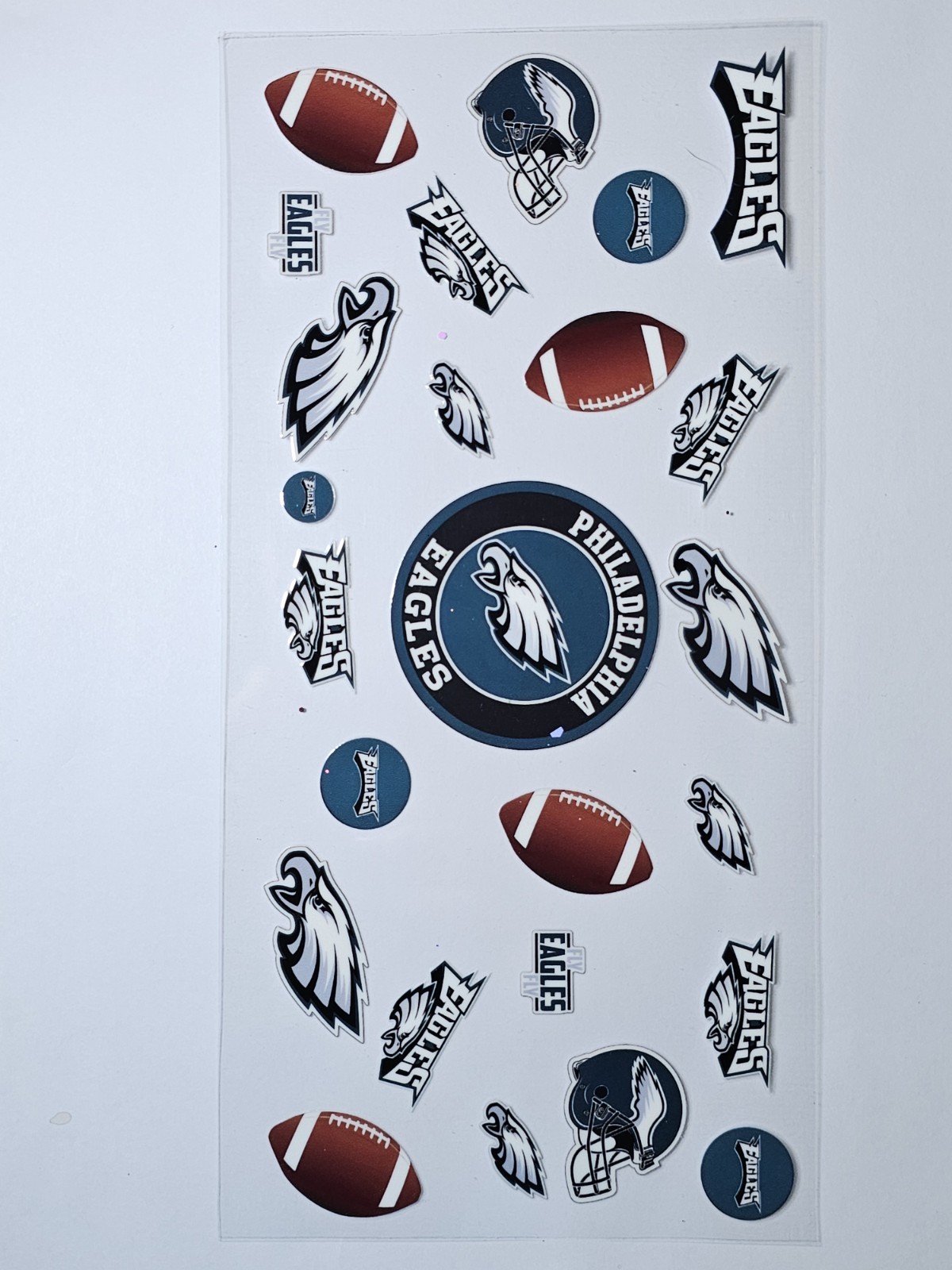 Eagles Football Transfer Sticker Wrap Tumbler UVDTF BUY 10+ GET COMBINED SHIP