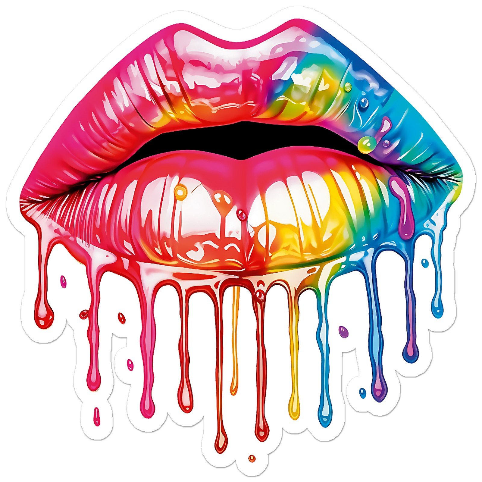 Dripping Moist Lips – Vinyl Decal Sticker – Car Window Laptop – ebn11359