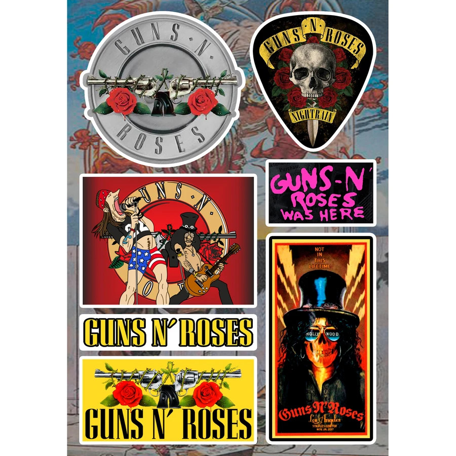 Guns N Roses Stickers GNR Appetite for Destruction Use Your Illusion Hard Rock