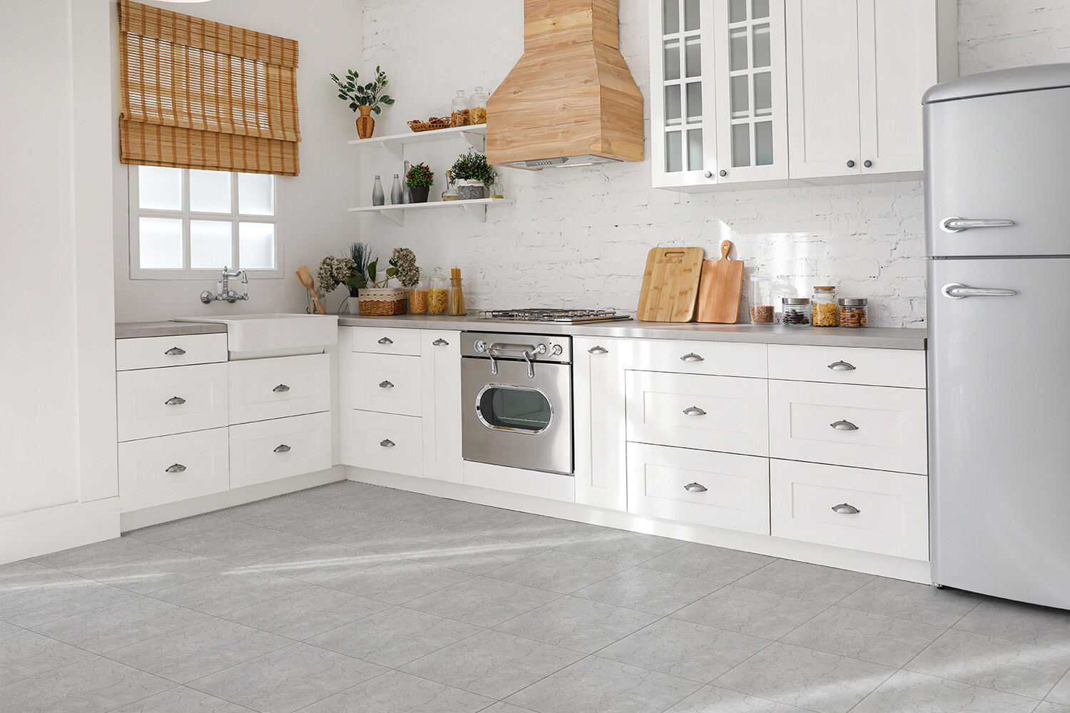 Tile Stickers Set Kitchen Bathroom Splashback Peel and Stick Cracked Concrete