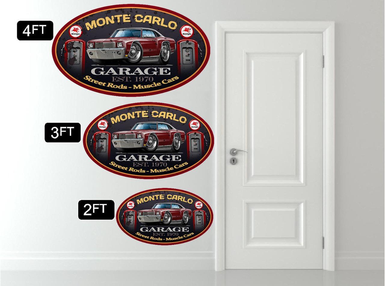 1970 Chevy Monte Carlo Classic Garage Sign Wall Art Graphic Sticker