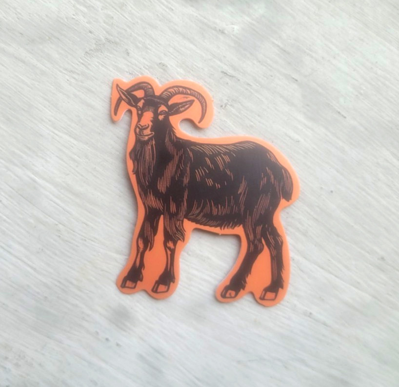 Haunted Active Spirit Creepy Scary Ram Baphomet Sticker Lot Of 2 Pc Pcs