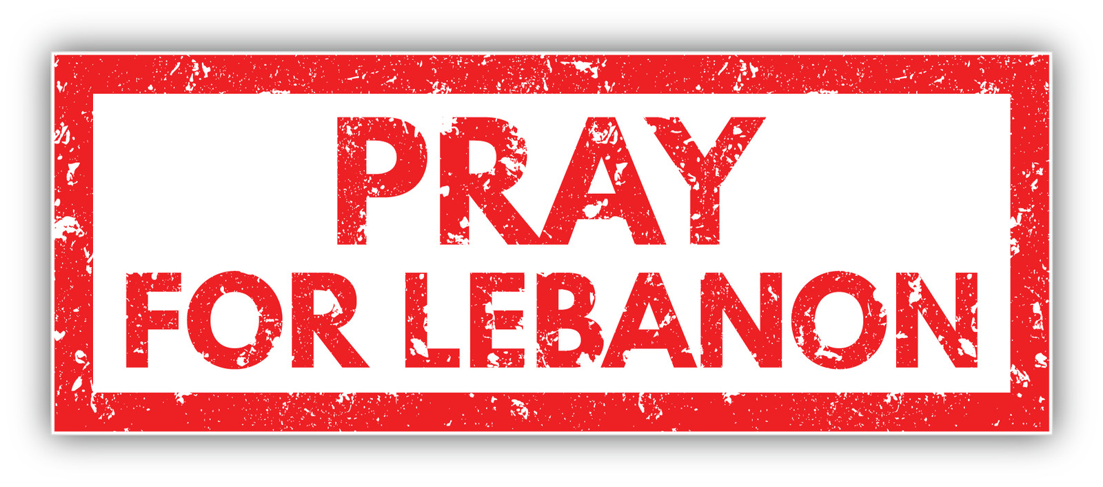 Pray For Lebanon Grunge Vinyl Sticker Decal