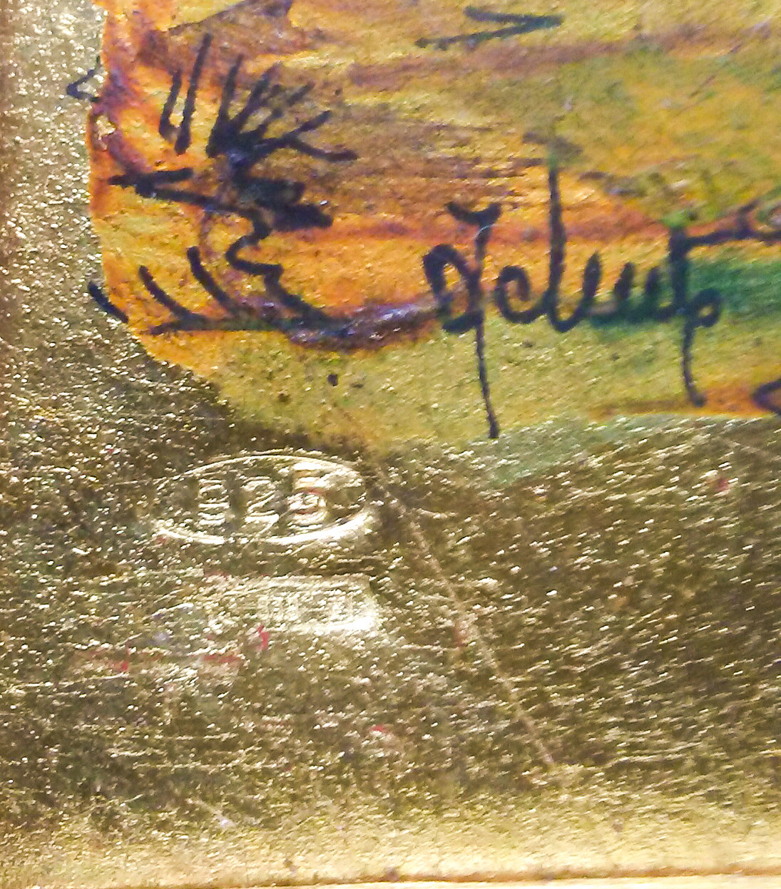 Gold leaf picture on 925 silver foil Florence