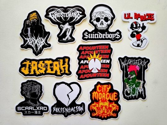 Trap Metal 1 Sticker Pack (10) Rap Music, Metal, Rock Music, SKARLXRD, DXXM