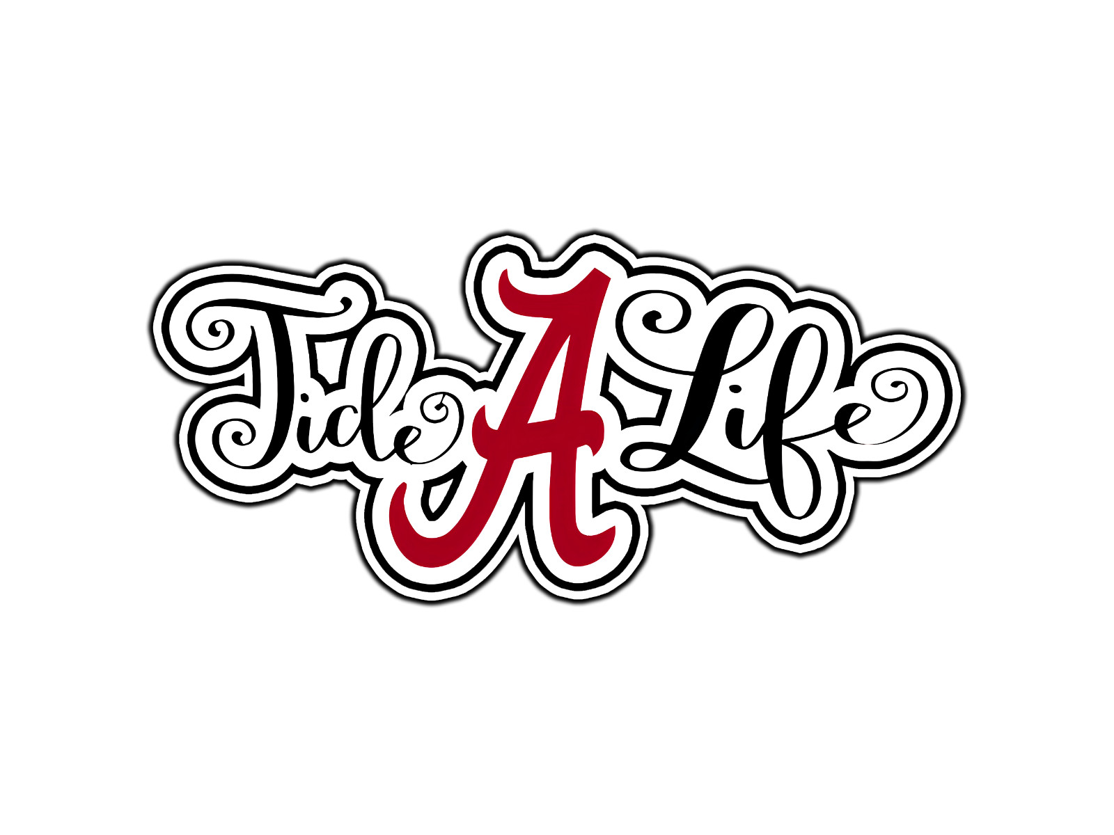 #249 Alabama Tide Life Logo Waterproof Vinyl Sticker Decal Die-Cut