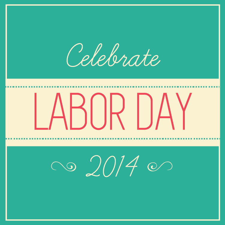 Celebrate Labor Day 2014 Pure Green Car Bumper Sticker Decal