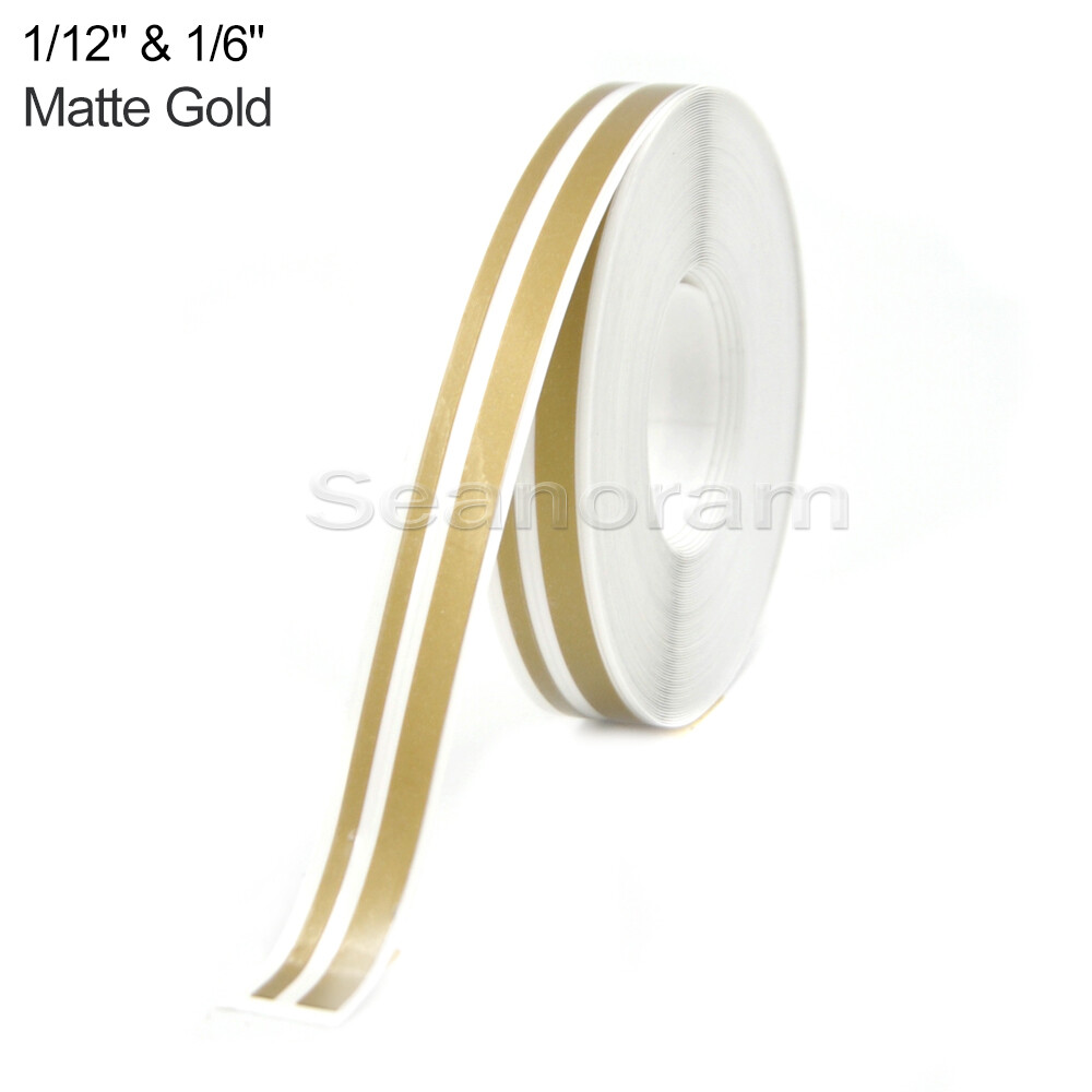 1/12"& 1/6" Matte Gold Home Shop Bar Pinstriping Pin Stripe Decal Vinyl Sticker