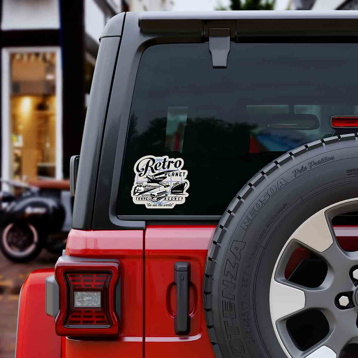 Vinyl Sticker, Retro Planet Recording Studio Music Decal
