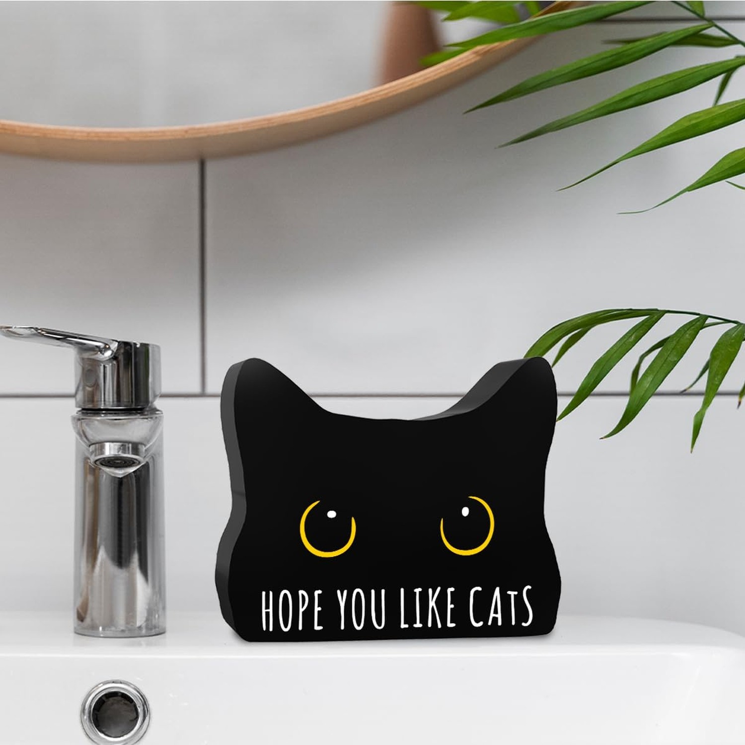 Black Cat Decor Cat Bathroom Decor Hope You Like Cats Funny Bathroom Acrylic …