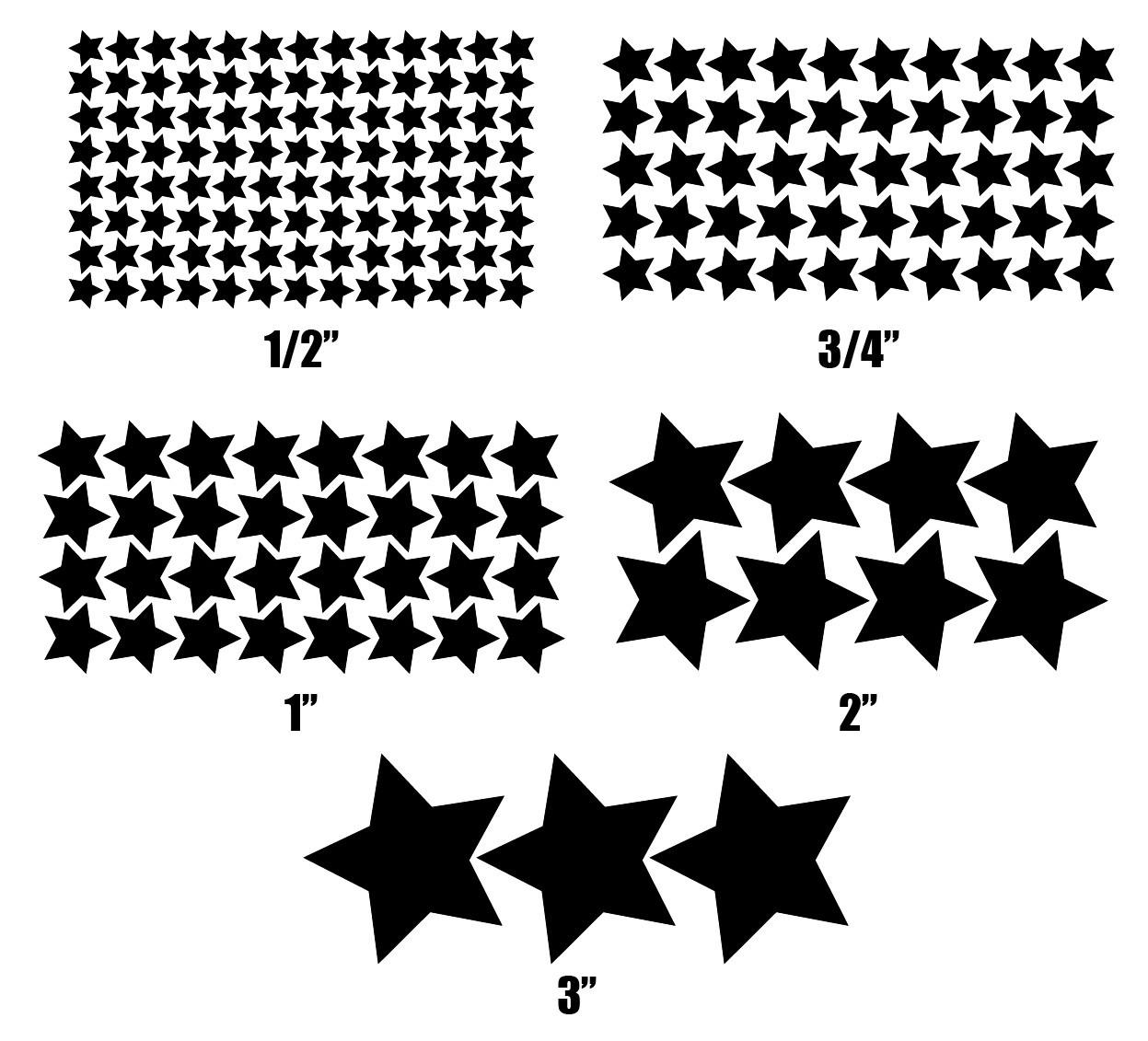 [Pick Size & Color] – STAR Decal Sticker! Permanent Outdoor Glossy Vinyl Bottle+