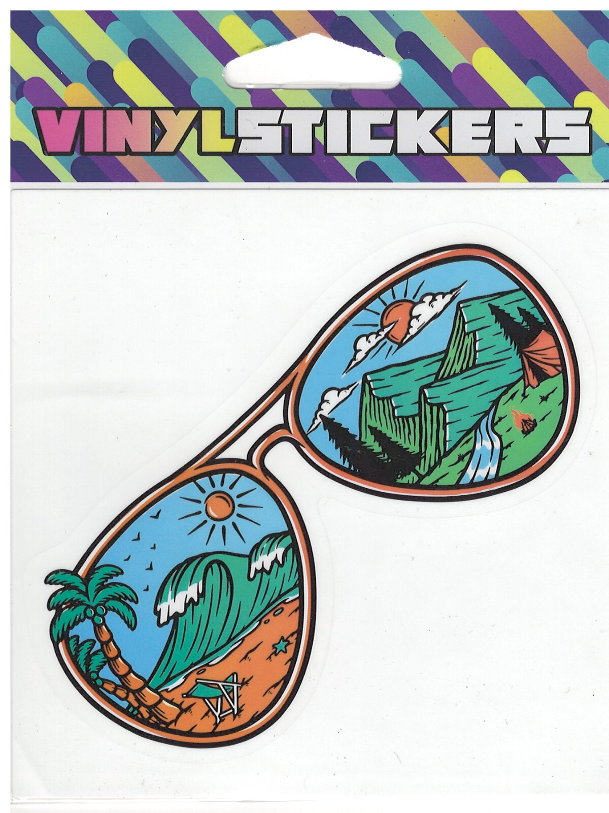 Summer Sunglasses Palm Trees: High Quality Vinyl Sticker UV/Weather Resist