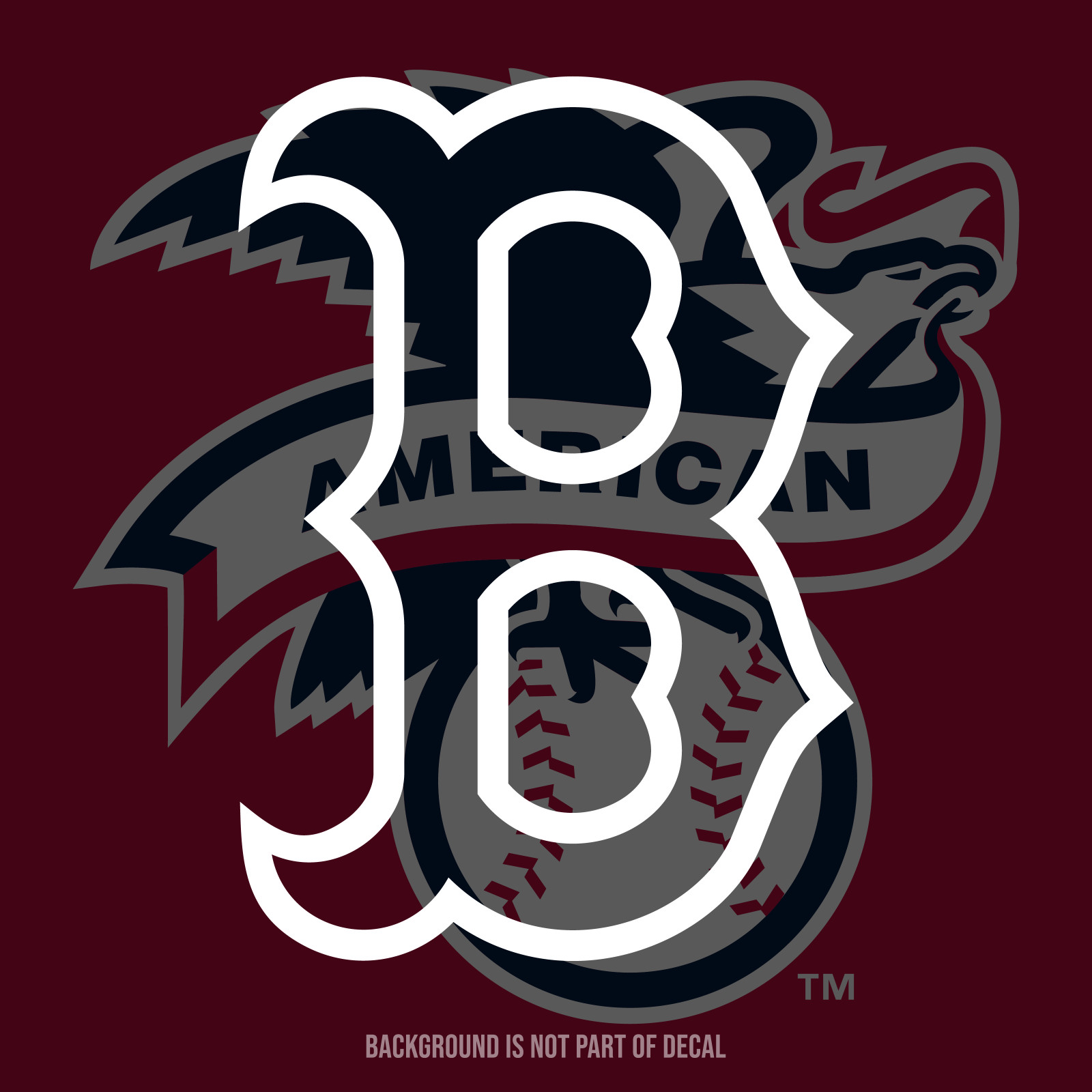 Boston Red Sox Monogram Vinyl Decal Sticker