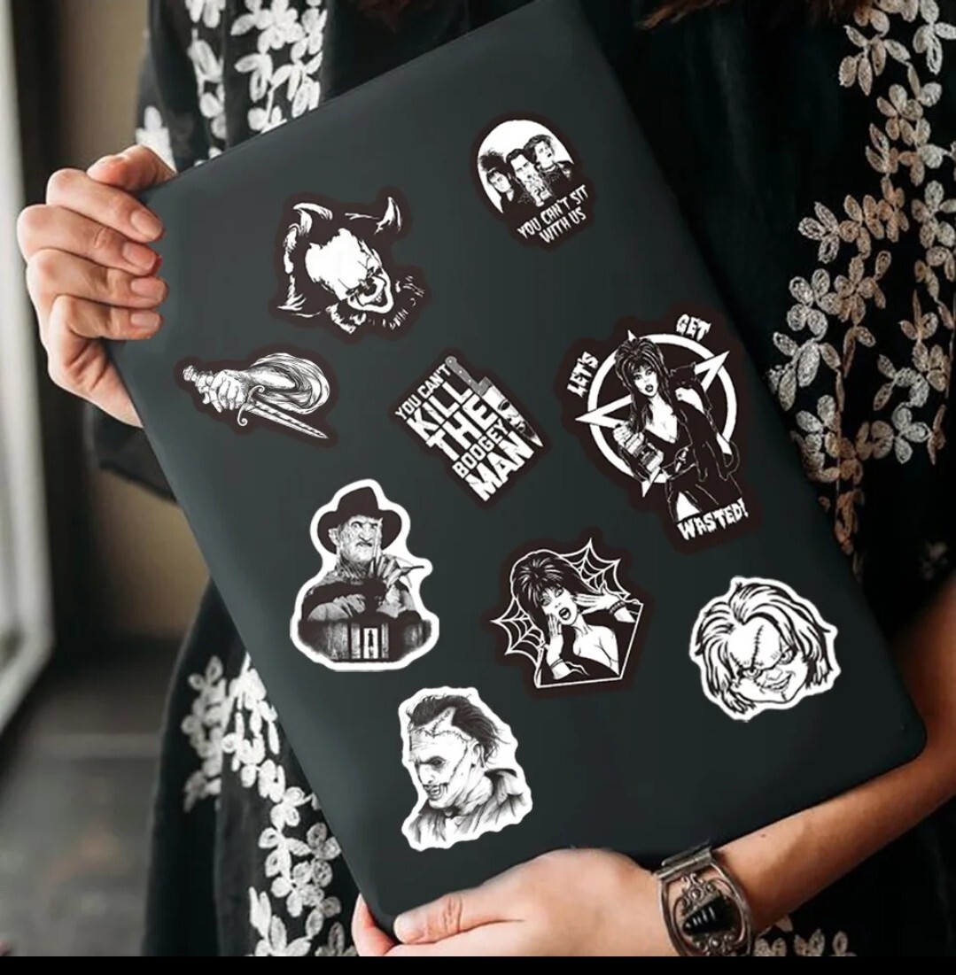 10 Pc Scary Movie Stickers Collection Random Assortment ST3