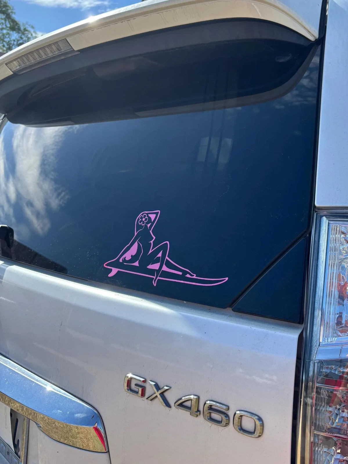 9" Pink Hawaiian Surf Sexy Surfer Girl~ Hawaii Vinyl Car Window Decal Sticker