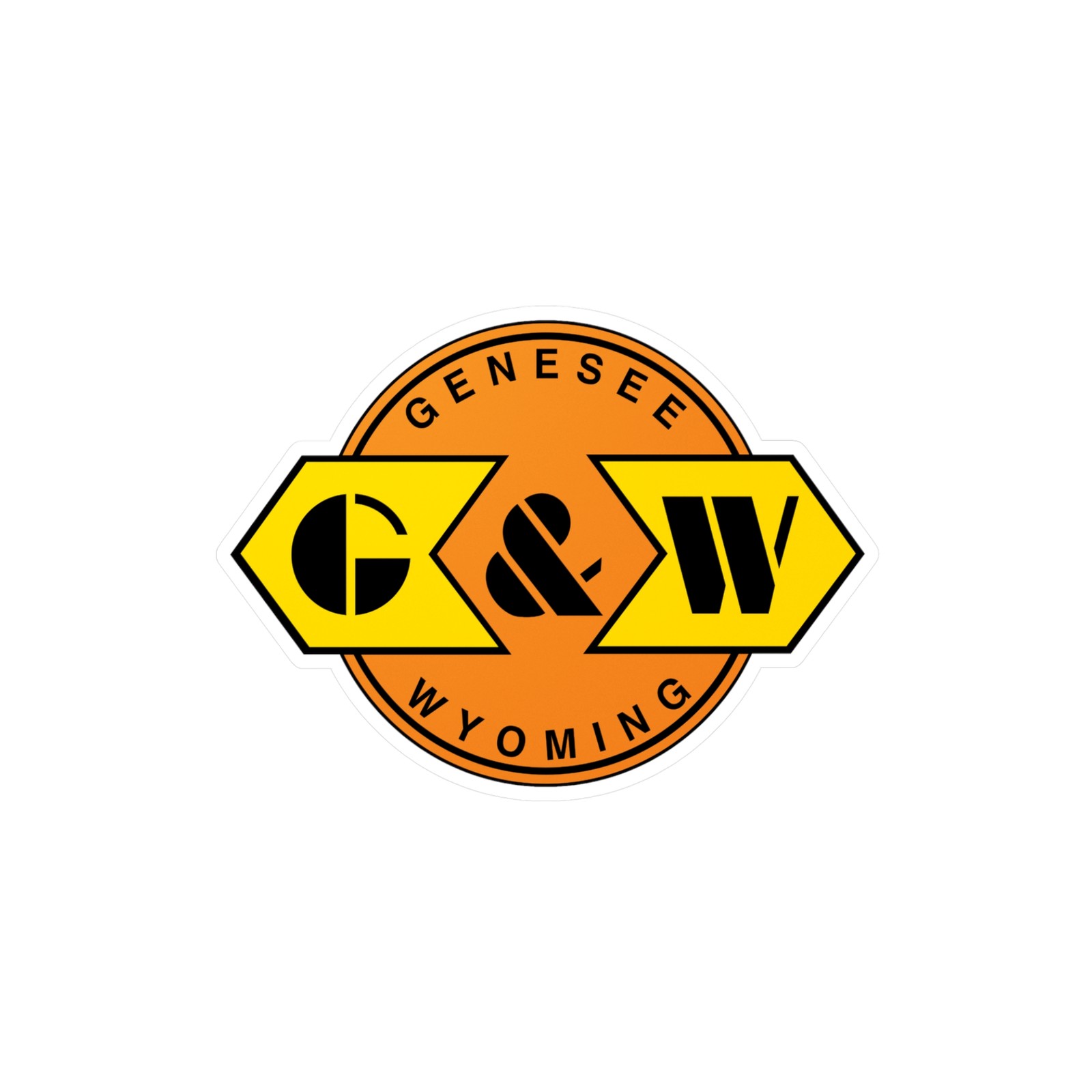 Genesee & Wyoming railroad Custom Kiss-Cut Vinyl Decals, Creative Stickers