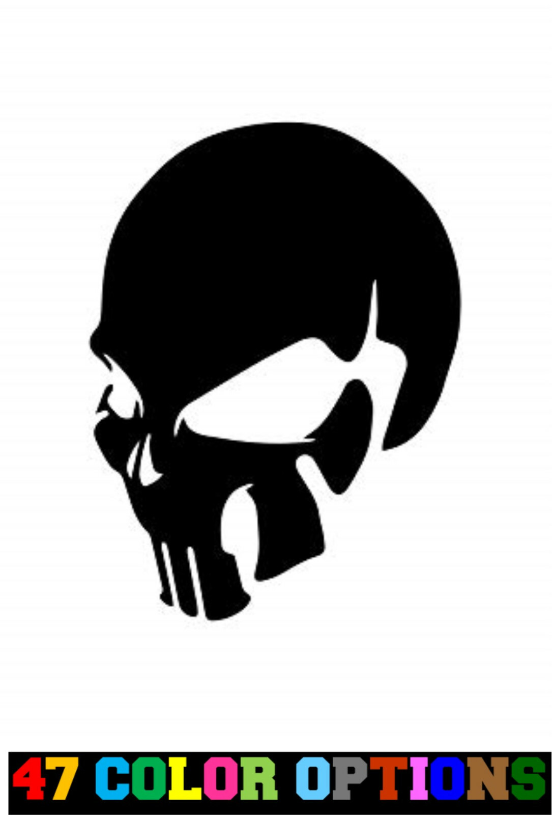 Vinyl Decal Truck Car Sticker Laptop – Horror Zombie Halloween Profile Skull