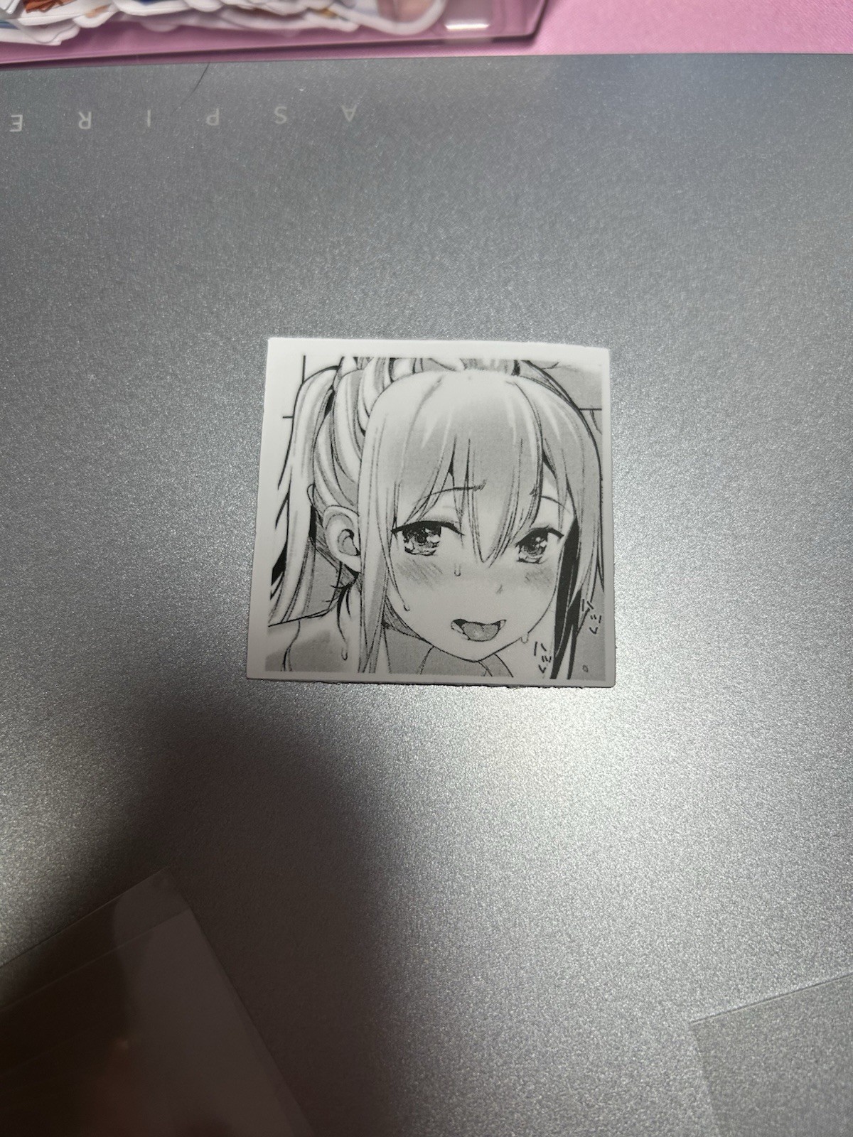 black and white waifu lewd sexy girls stickers #7