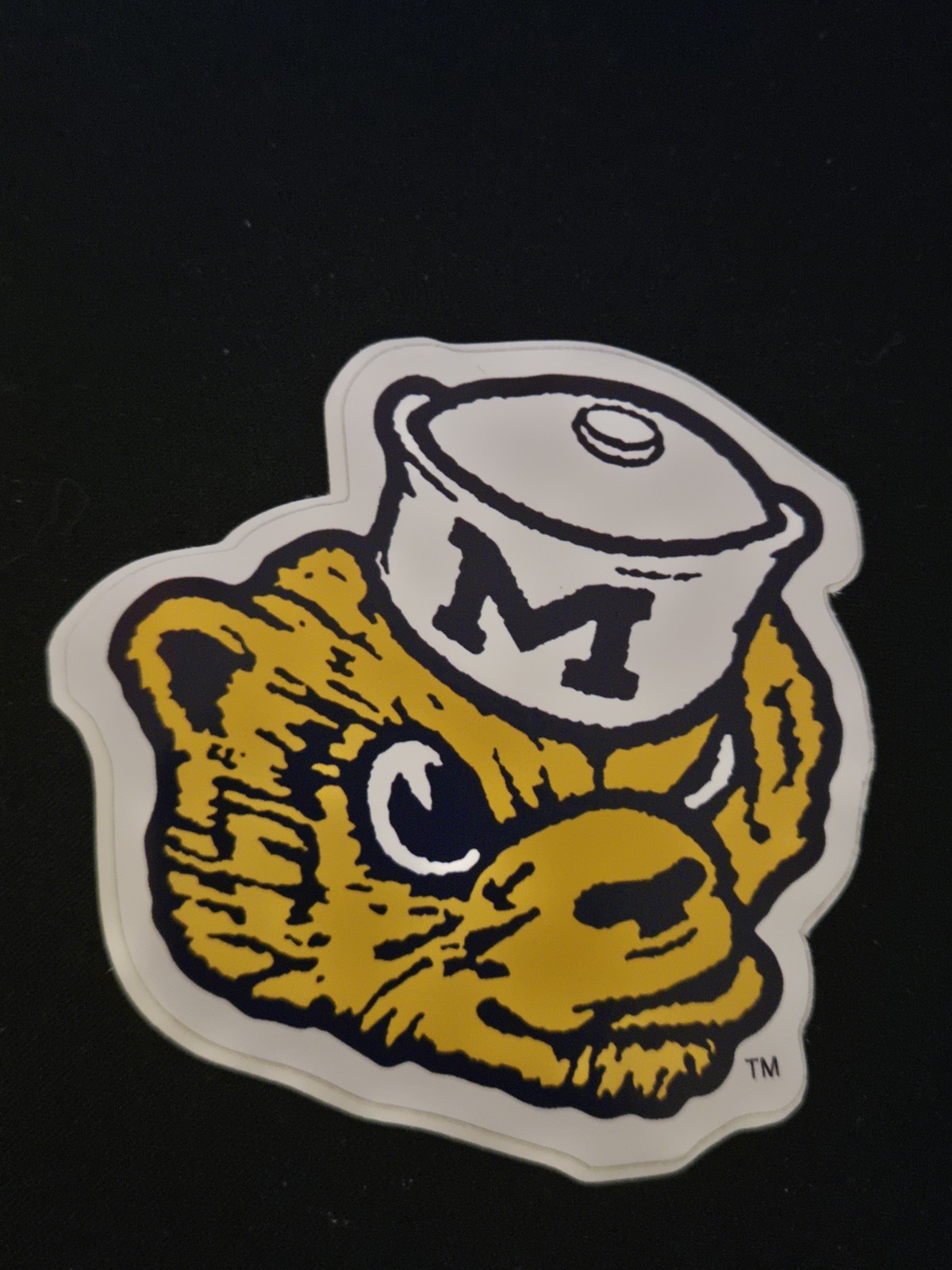 Michigan Wolverines Vintage Logo Sticker 3 Inch Car Ipad Laptop College Football