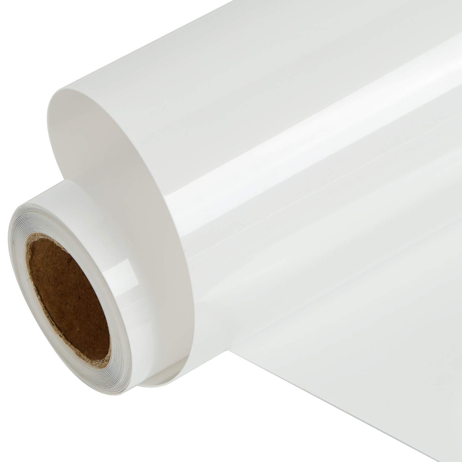 FUNKAKA Glossy White HTV Heat Transfer Vinyl, 12" x 9ft, Iron on for T-Shirts…