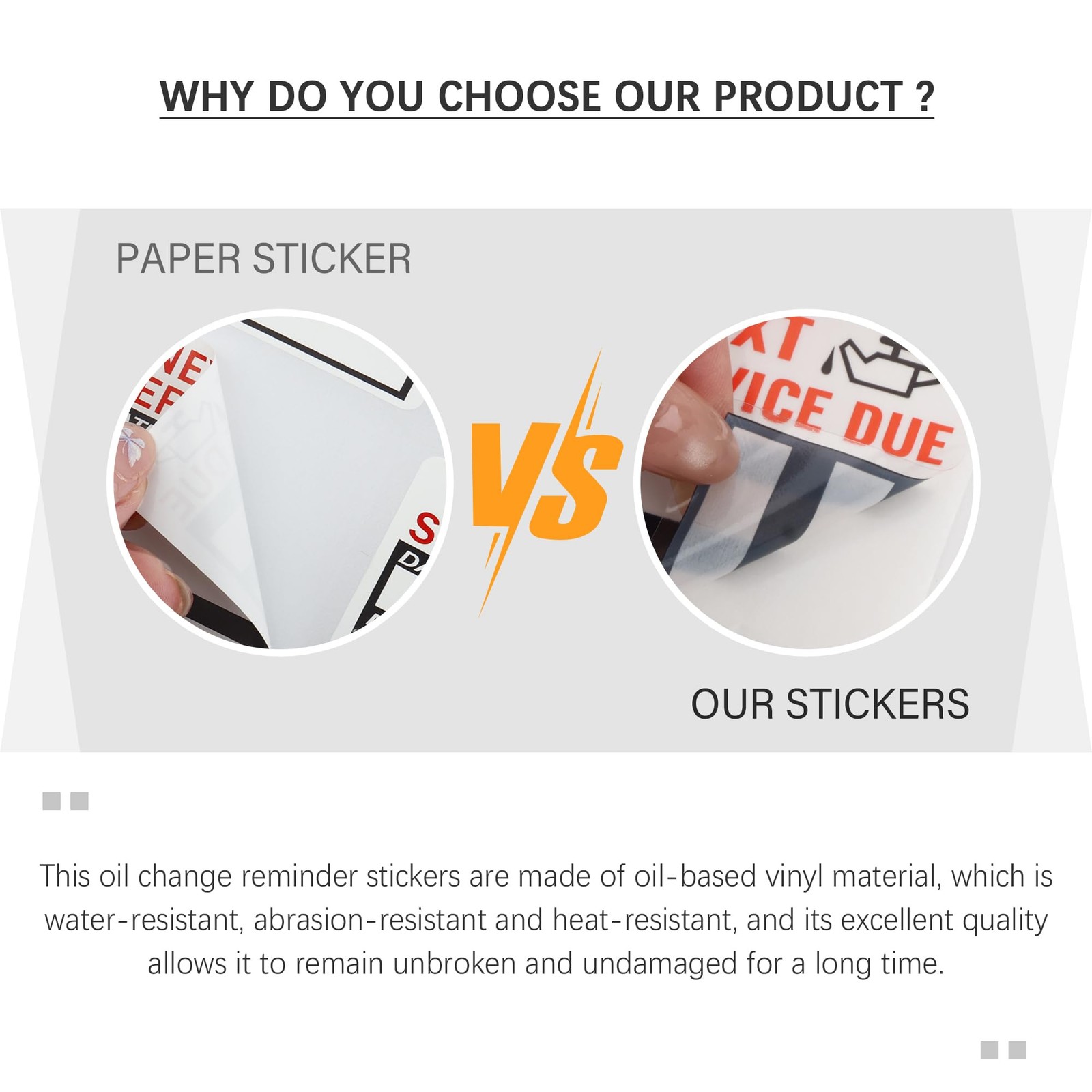 300PCS Car Oil Change Stickers for Windshield,Next Service Due Sticker,2"x2" …