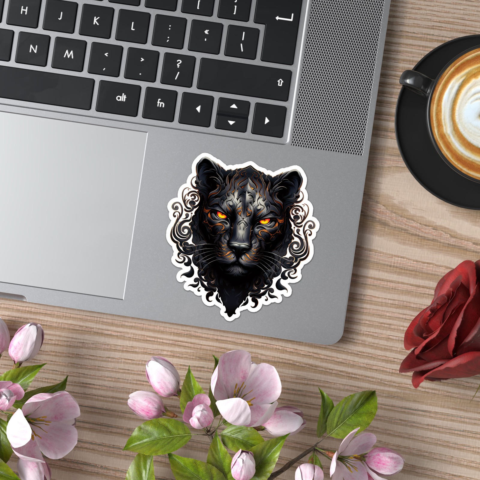 Cool Black Panther Cat – Vinyl Decal Sticker – Car Window Laptop – ebn11216