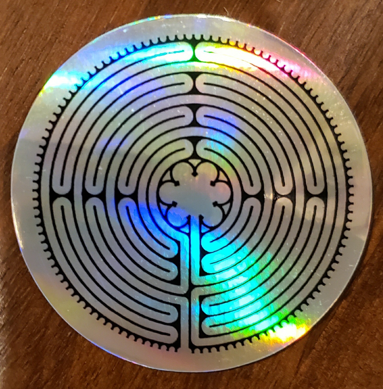 CHARTRES LABRYNTH Holographic Sticker Vinyl 2.5 in UV WEATHER RESISTANT