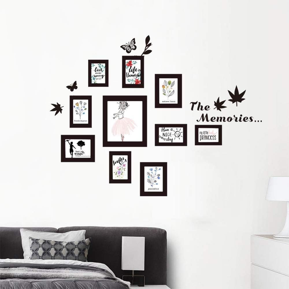 10 Pcs Picture Frames Wall Decal The Memories Vinyl Stickers, Pictureframes