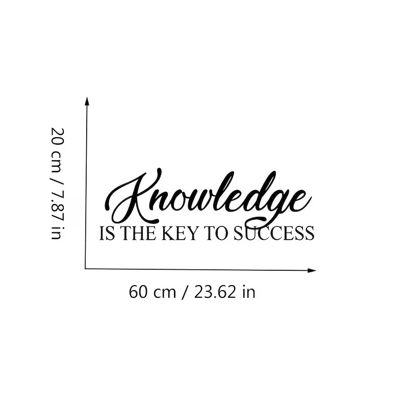 Wall Stickers with Motivational Quotes Knowledge Is The Key to Achieving Success