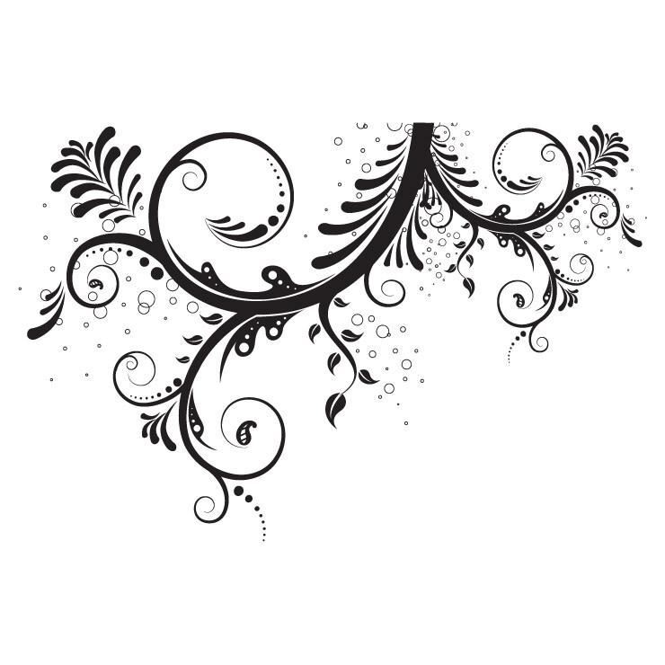 Stickerbrand Flower Floral Swirl Wall Decal Sticker. Multiple Colors / Size #310