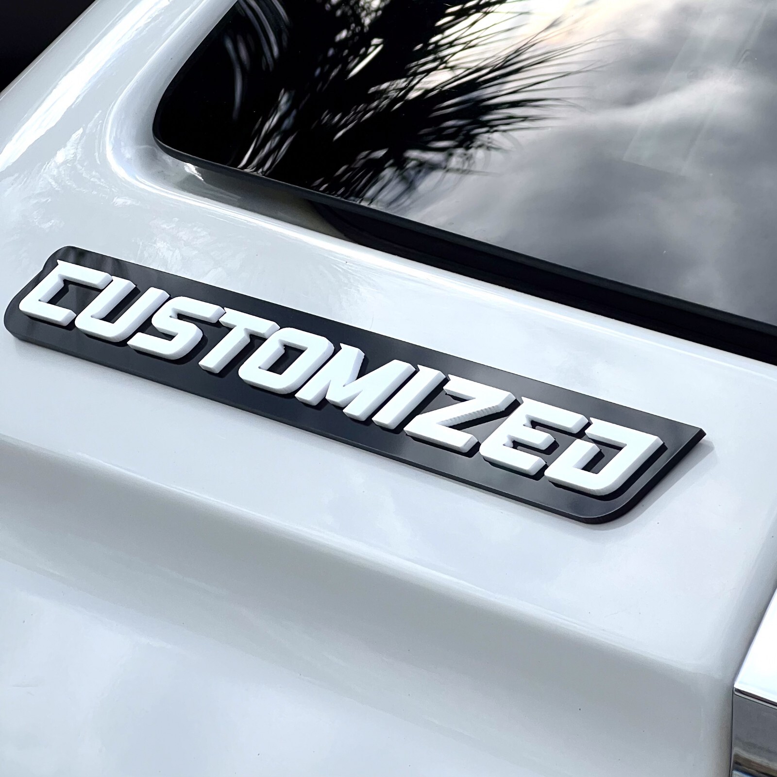 Custom Car Emblem Badge MULTI COLOR Customized Text Names