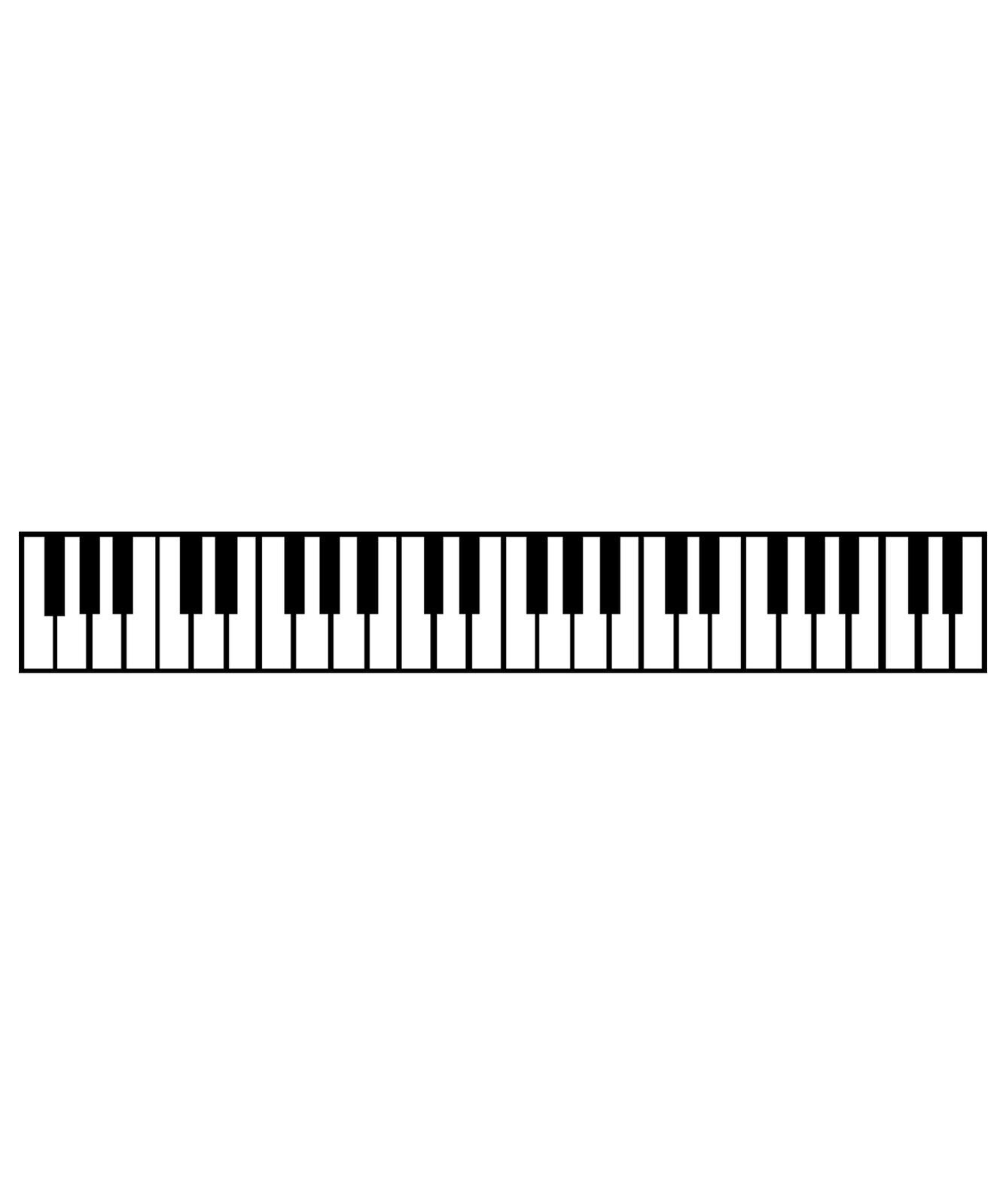 Piano Keys Die-Cut Wall Decal Sticker. Musical Instrument Decor. #OS_MB887
