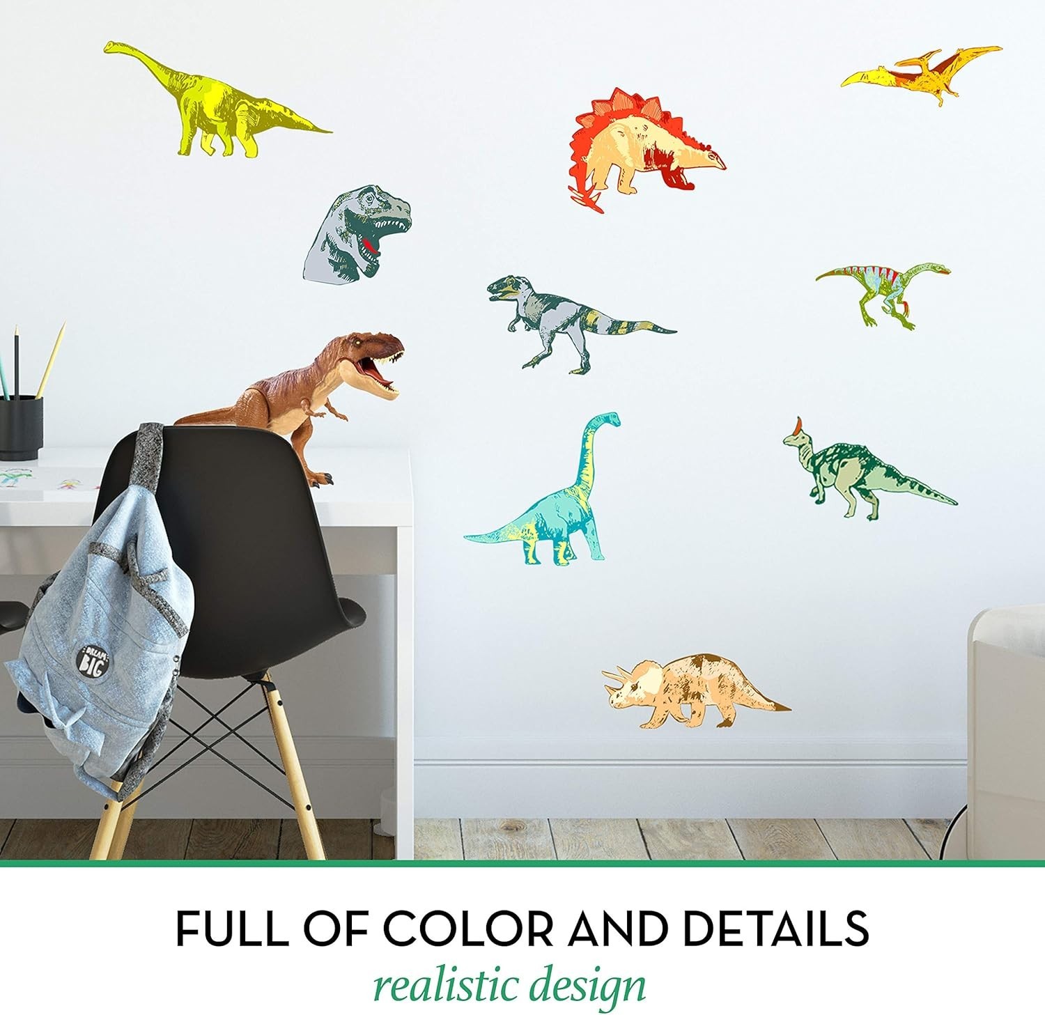 Dinosaur Wall Decals for Kids – Glow in The Dark, Removable Decor for Bedrooms