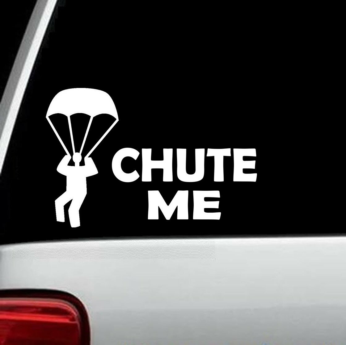 Skydiving Parachute Decal Sticker for Car Window 7.0 Inch BG 349 Chute Me