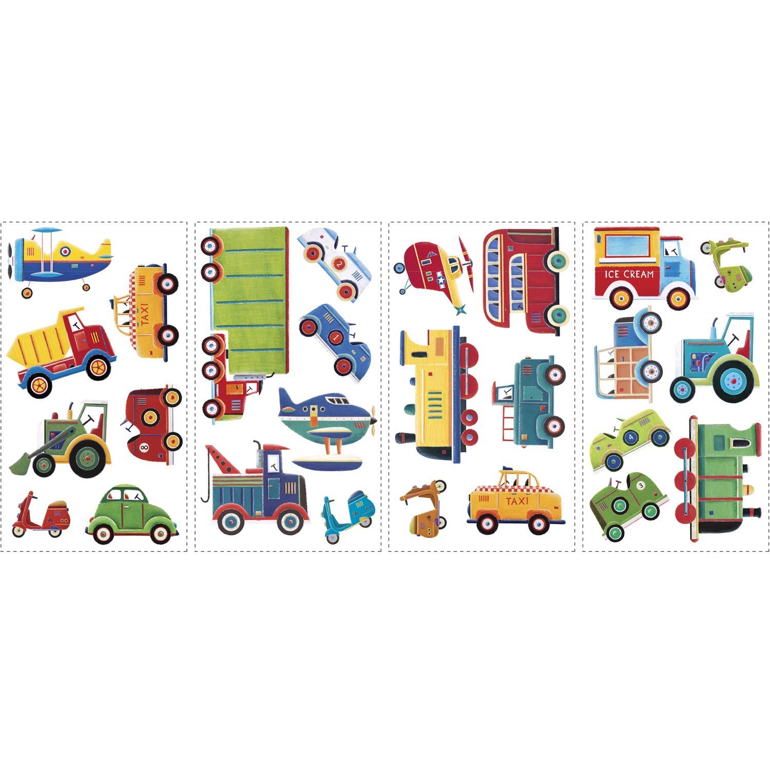 RoomMates Vehicle / Transportation Cars Peel & Stick Appliques RMK1132SCS
