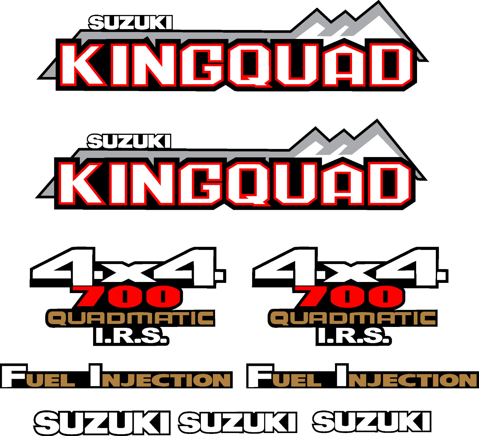 Decal emblem graphic sticker kit upgrade axi ax 4 Suzuki KingQuad 700