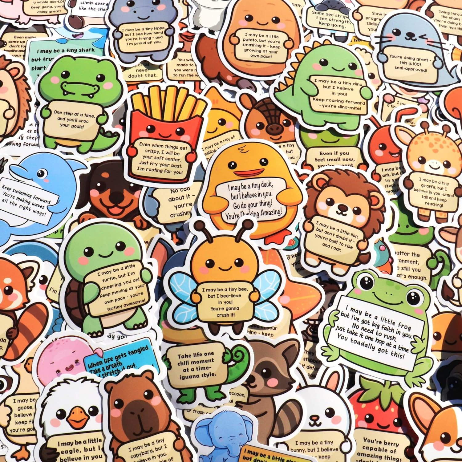 50PCS Emotional Support Animal Stickers by – Affirmation Sticker Pack for Adults