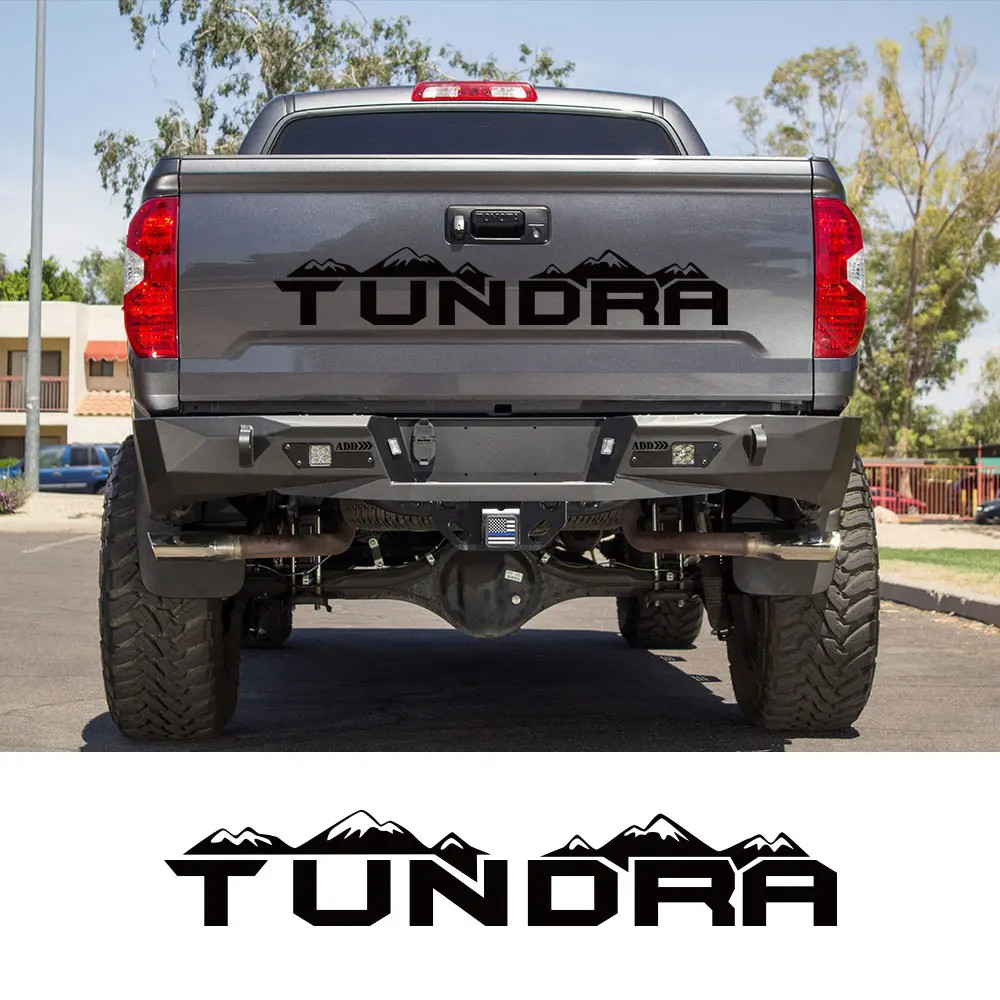 Aftermarket Mountain Tailgate & Rear Tail Decal for Toyota Tundra | Glossy Vinyl