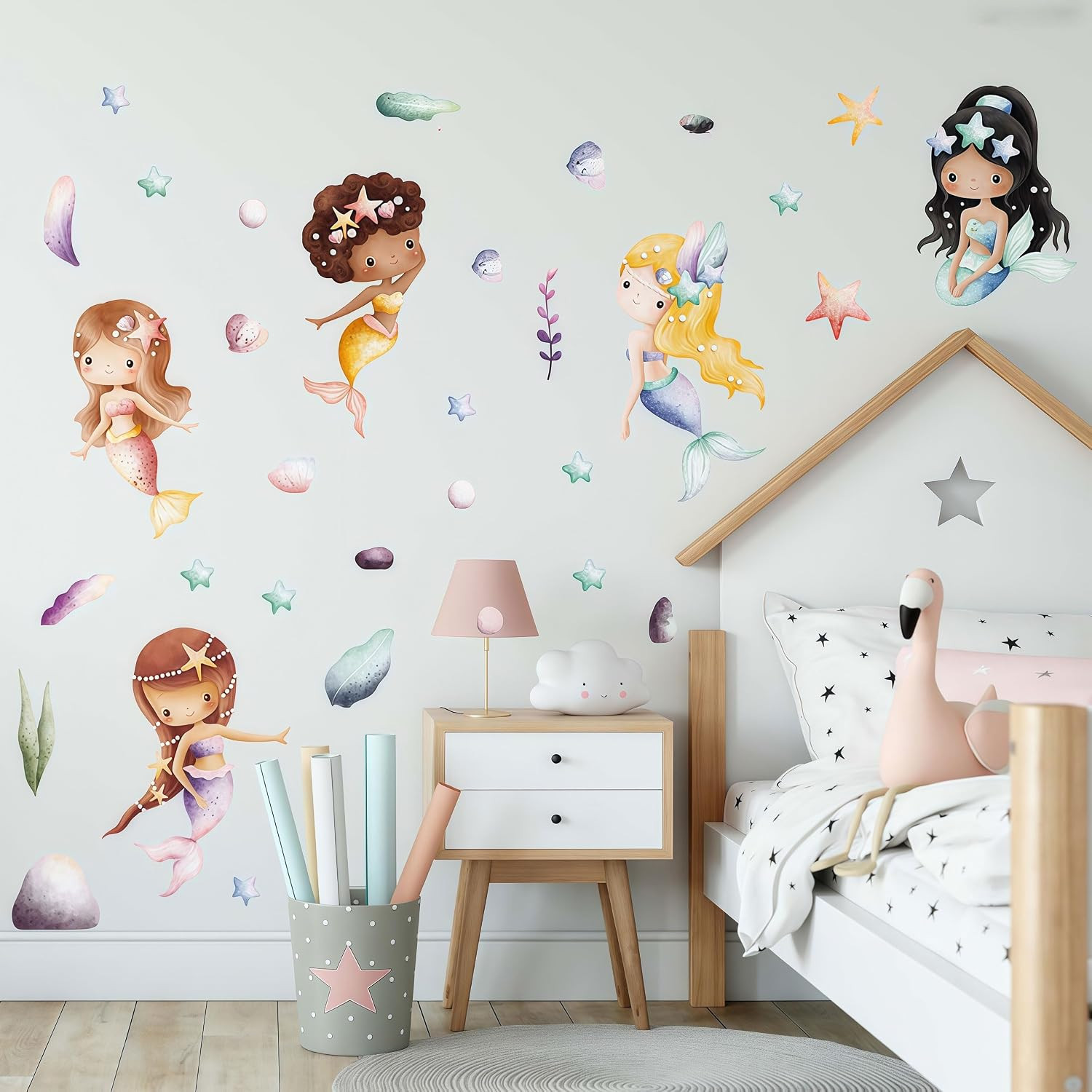 Cute Jungle Theme Wall Stickers Removable Animal Forest Wall Decals Elephant Mon