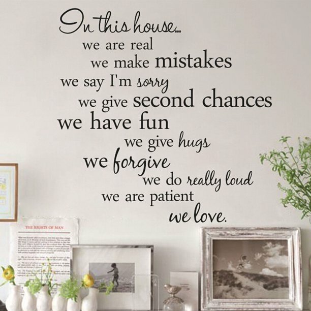 in This House Wall Art Vinyl Decal Vinyl Wall Art Inspirational Quotes Saying