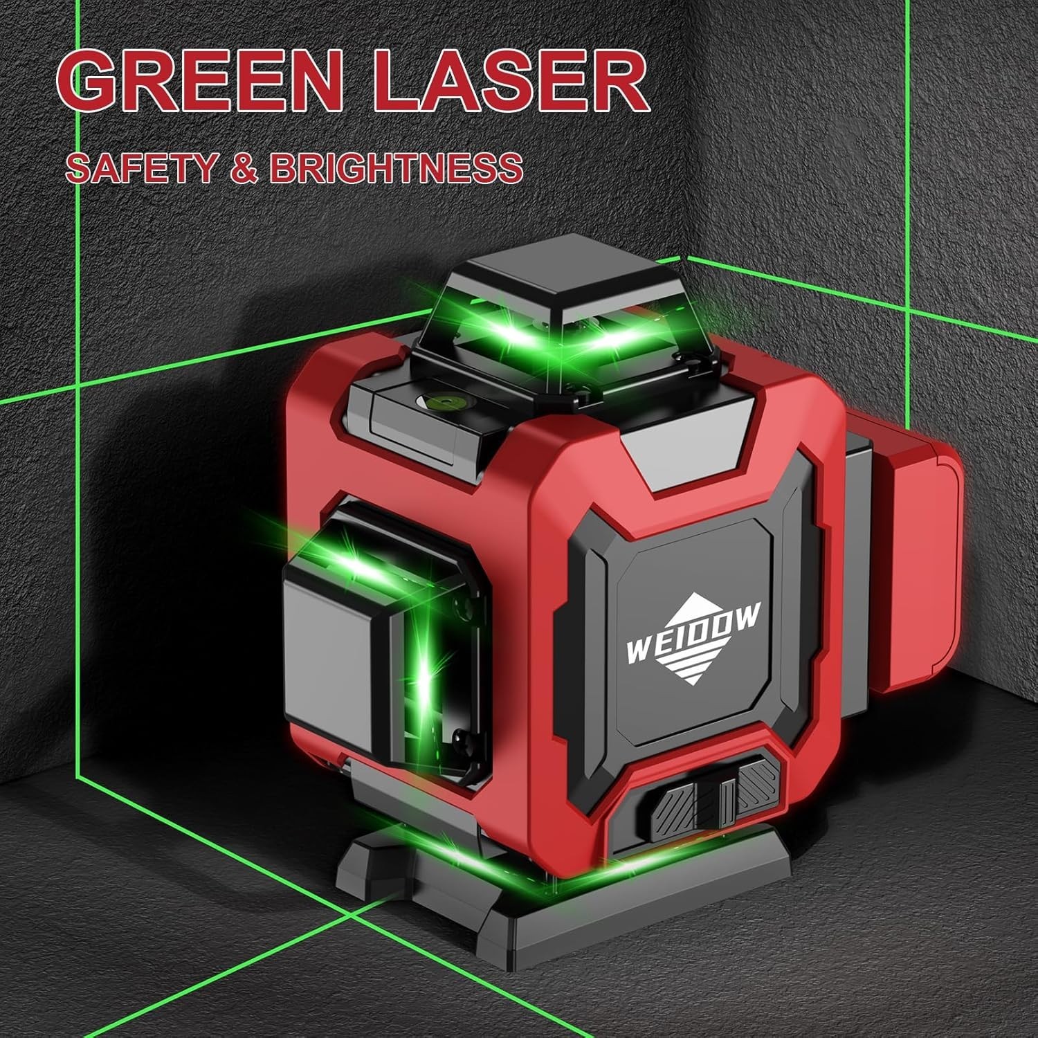 Laser Level 360 Self Leveling with Tripod,WEIDDW 4D Lazer Level,4×360° Cross Lin