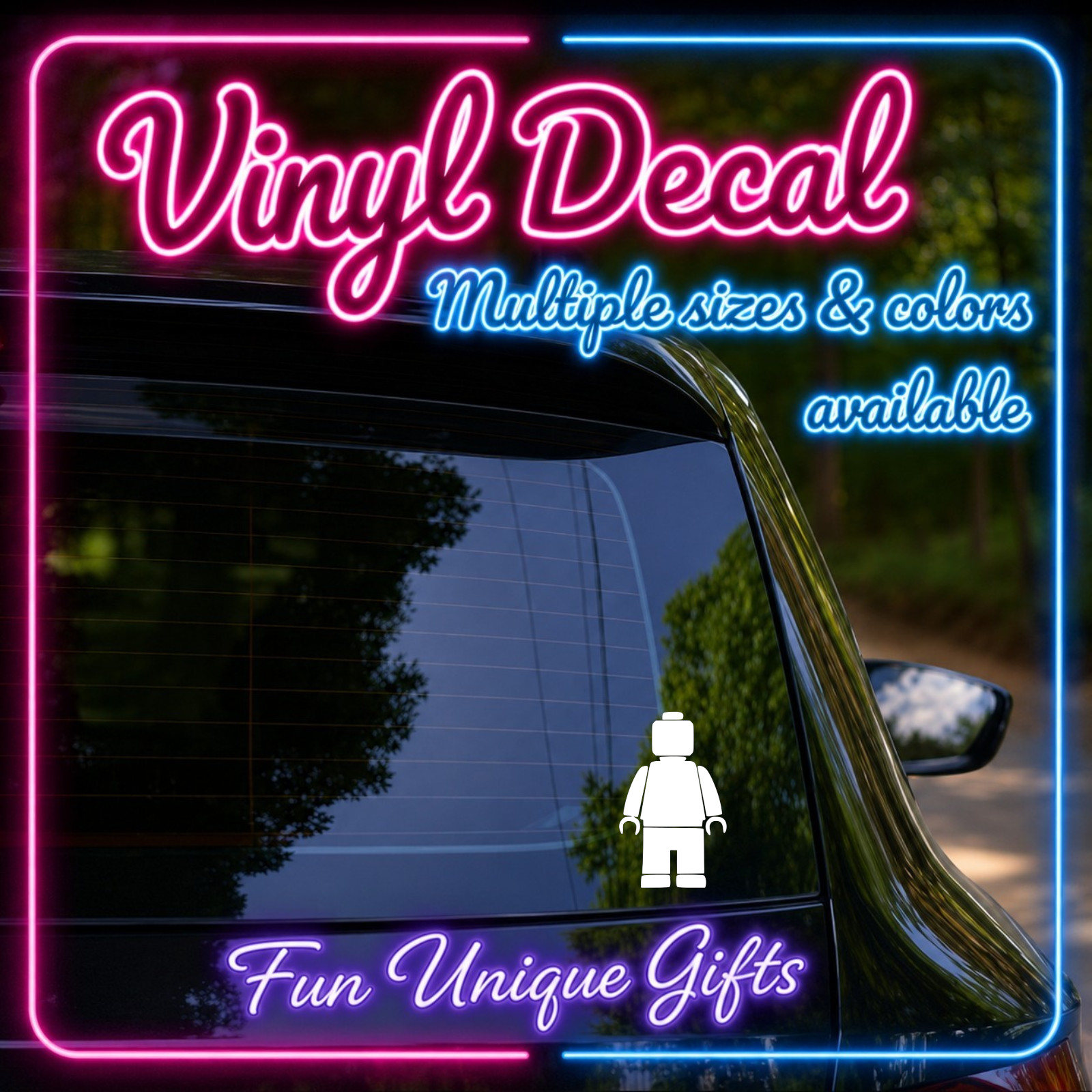 Lego Minifig Vinyl Decal Sticker -Multiple Colors & Sizes- FREE SHIPPING
